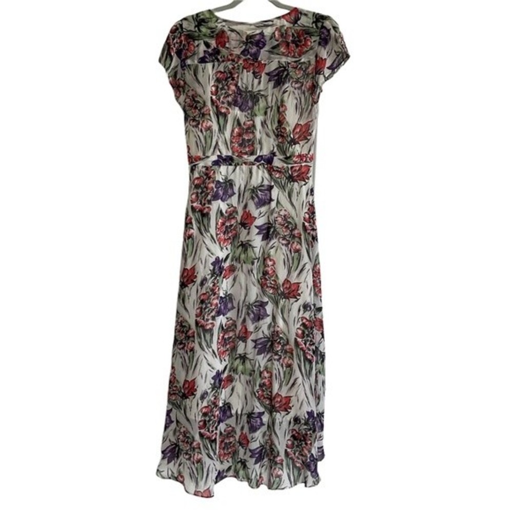 Anthropologie Floral Maxi Dress - Purple and Red - Picture 3 of 7